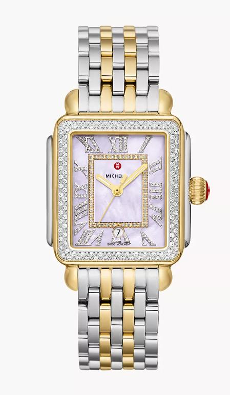 Michele Deco Madison Two-Tone 18K Gold-Plated Diamond Watch MWW06T000248
