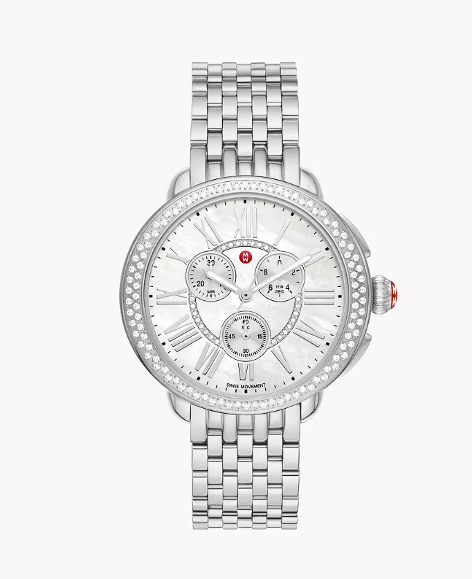Michele Serein Stainless Steel Diamond Watch MWW21A000068