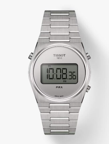 Tissot PRX Digital Silver Dial Round Stainless Steel Men's Watch T1372631103000