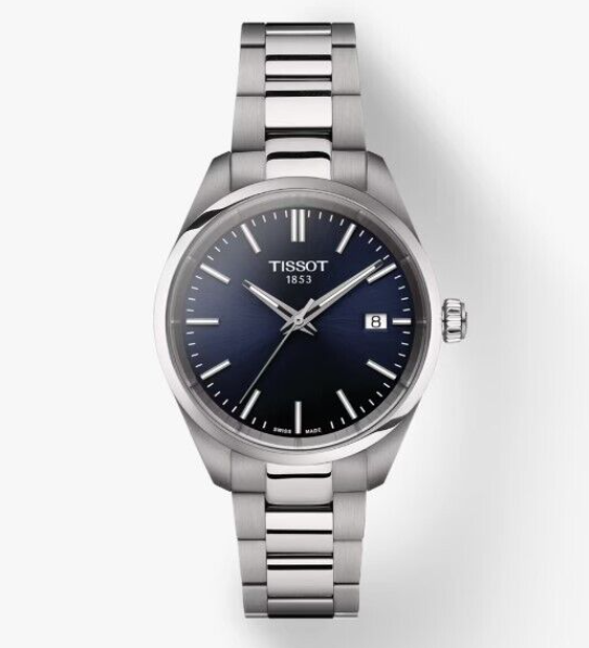 Tissot Quartz PR 100 Blue Dial Round stainless steel Men's Watch T1502101104100