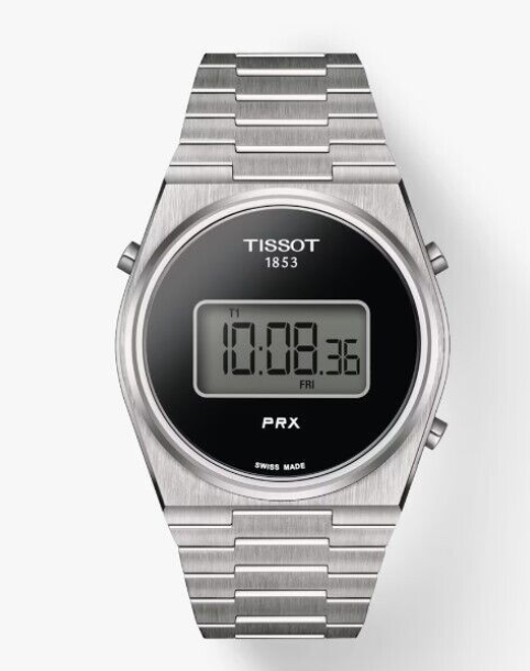 Tissot PRX Digital Black Dial Round Stainless Steel Men's Watch T1374631105000