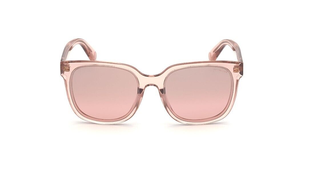 Moncler Biobeam ML0198 72Z Shiny transparent/Pink lenses Women's Sunglasses