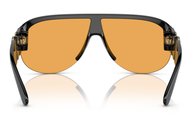 Versace 0VE4391 GB1/7 Black/Orange 48mm Oval Men's Sunglasses