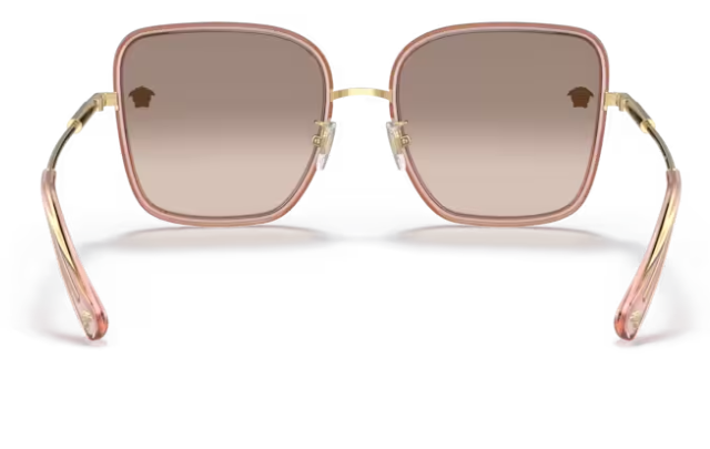 Versace 0VE2247D 14837ITransparent pink/Light brown Square Women's Sunglasses