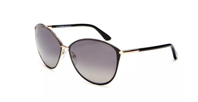 Tom Ford FT 0320 Penelope 28D Rose Gold/Smoke Polarized Sunglasses