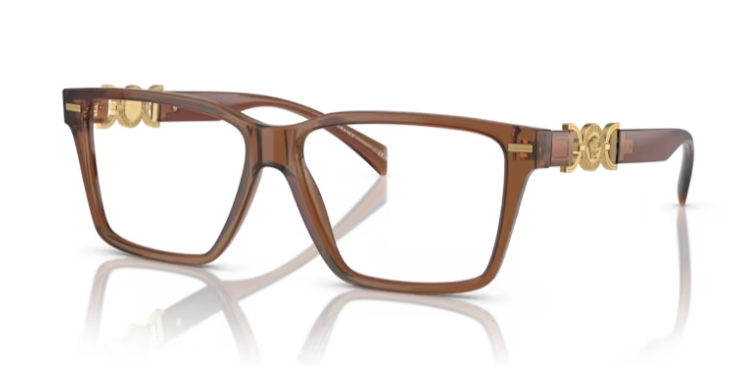 Versace  0VE3335F 5028 Transparent brown Rectangle Women's Eyeglasses
