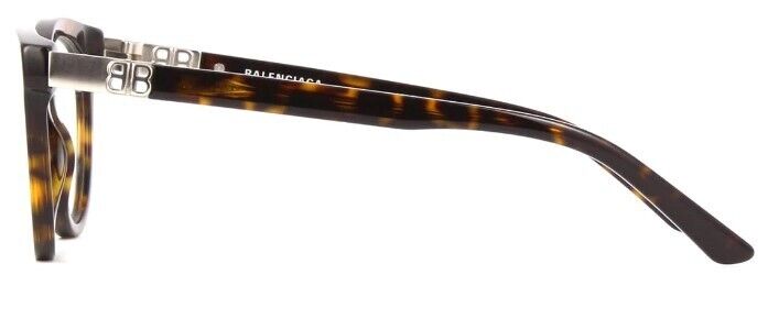 Balenciaga BB0185O 002 Havana/Havana Round Full-Rim Women's Eyeglasses