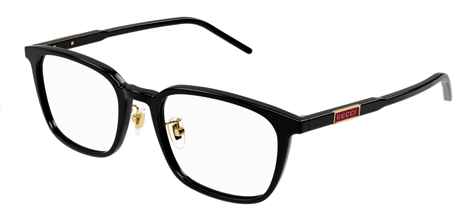 Gucci GG1465OA 001 Black Rectangular  Men's Eyeglasses