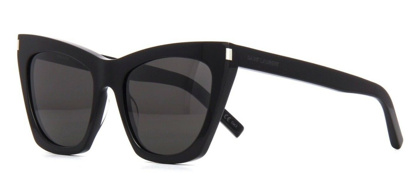 Saint Laurent SL 214 Kate 001 Black/Gray Cat-Eye Women's Sunglasses