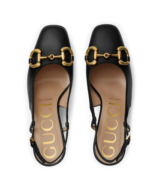 Gucci Black Leather Women's High Heel Pumps 723837BKO00 1000