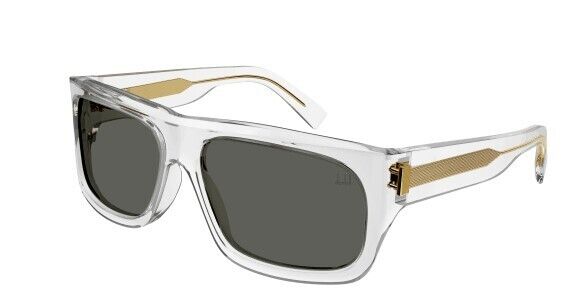 Dunhill DU0033S 003 Crystal/Grey Oversized Square Men's Sunglasses