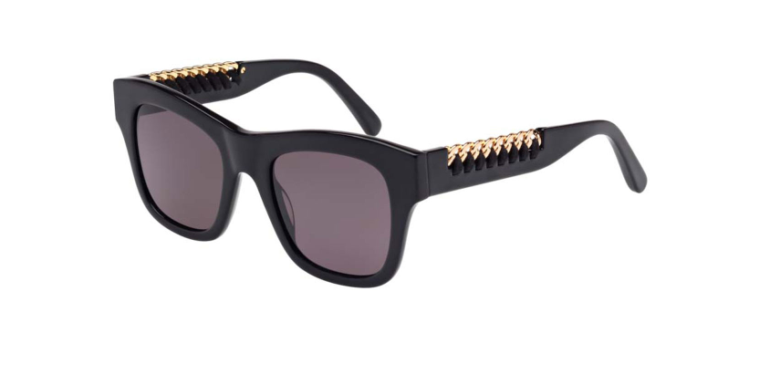 Stella McCartney SC0011S 001 Black/Gray Square Women' s Sunglasses