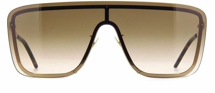 Saint Laurent SL 364 MASK 006 Gold/Brown Square Unisex Sunglasses