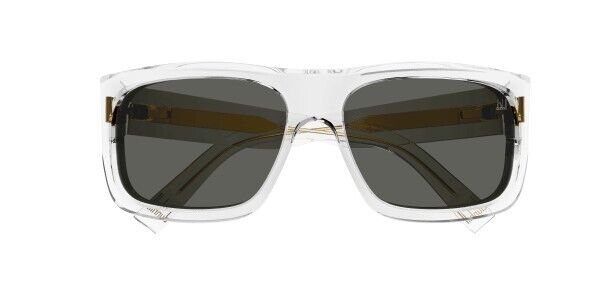 Dunhill DU0033S 003 Crystal/Grey Oversized Square Men's Sunglasses