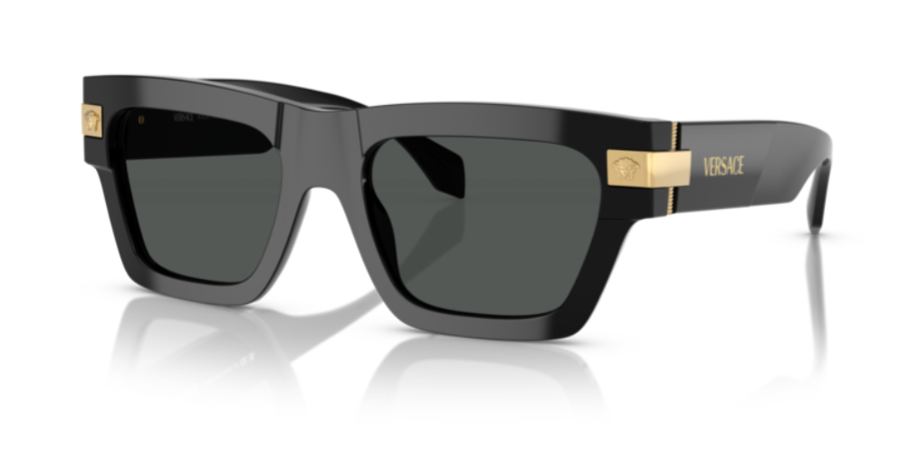 Versace VE4464F GB1/87 Black/Dark Grey Rectangular  55mm Women's Sunglasses