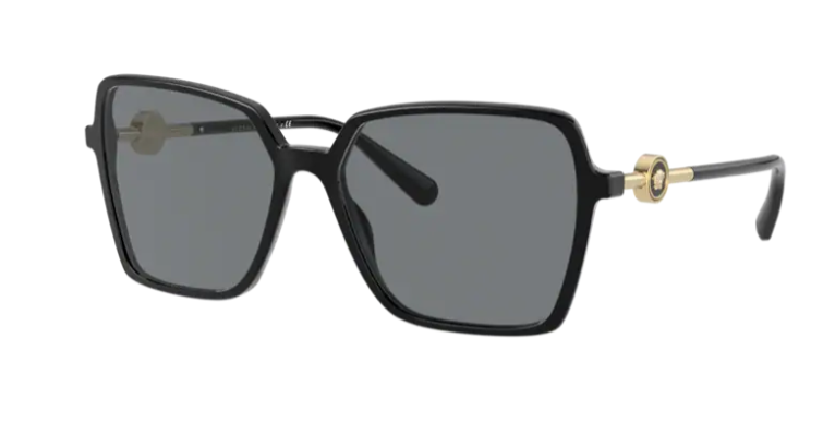 Versace 0VE4396 GB1/87 Black/Dark Grey Square Women's Sunglasses