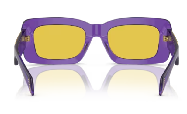 Versace 0VE4444U 5408V9 Transparent violet/ Yellow Rectangle Women's Sunglasses