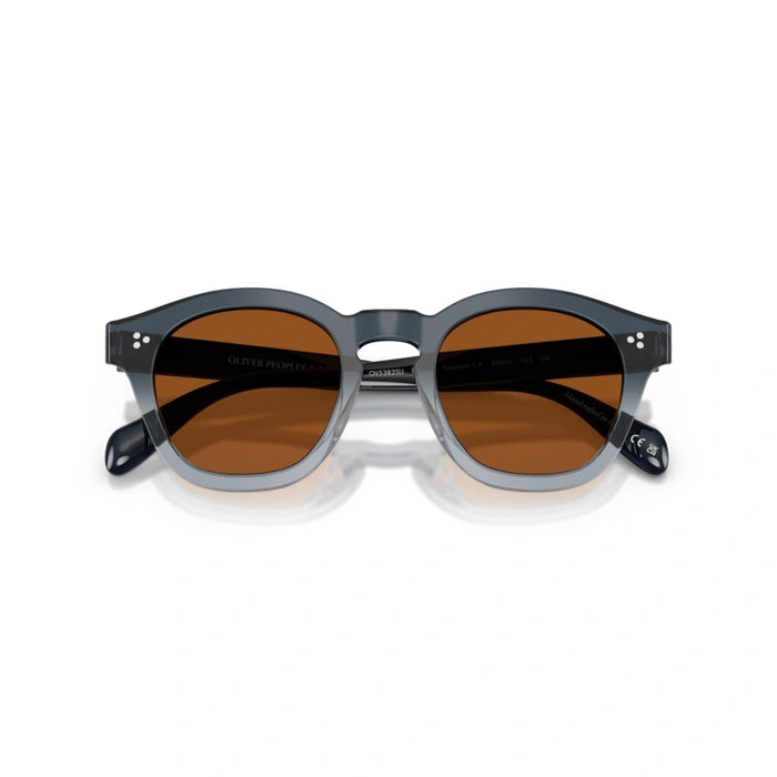 Sunglasses with brown lenses and black frame on a white background 5