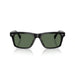 Black sunglasses with green lenses on a white background 6