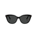 0OV5597SU Black cat-eye sunglasses with dark lenses on a white background 6