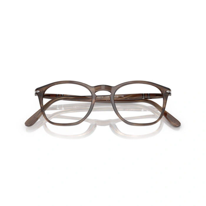 Persol 0PO3007V 1208 - Striped Brown Man Eyeglasses 52 (S) 1