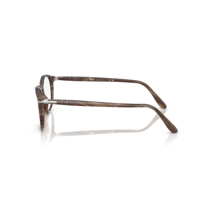 Persol 0PO3007V 1208 - Striped Brown Man Eyeglasses 50 (XS) 3