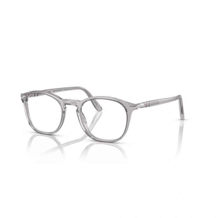 Persol 0PO3007V 309 - Transparent Grey Man Eyeglasses 50 (XS) 2
