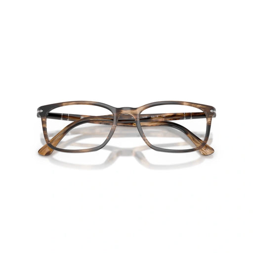 Persol 0PO3189V 1236 - Striped Black & Greish Brown Man Eyeglasses 55 (XL) 1