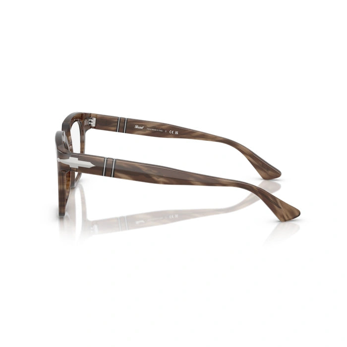 Persol 0PO3325V 1208 - Striped Brown Unisex Eyeglasses 52 (M) 3