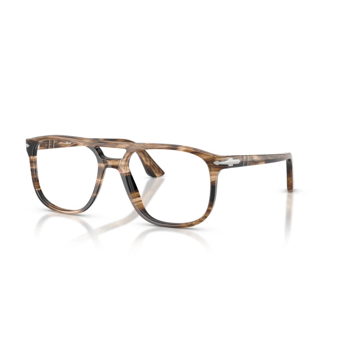 Persol 0PO3329V Greta 1236 - Striped Black & Greish Brown Unisex Eyeglasses 54 (M) 2