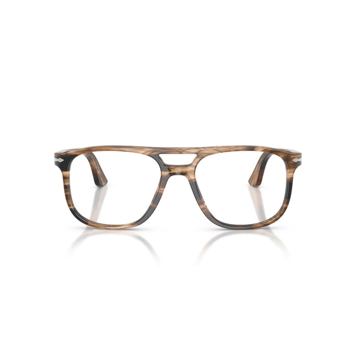 Persol 0PO3329V Greta 1236 - Striped Black & Greish Brown Unisex Eyeglasses 52 (S) 6