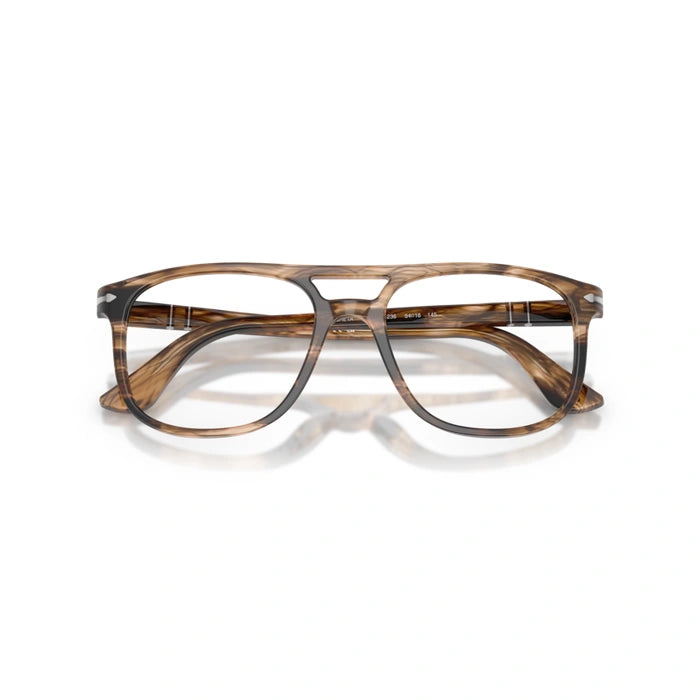 Persol 0PO3329V Greta 1236 - Striped Black & Greish Brown Unisex Eyeglasses 54 (M) 7