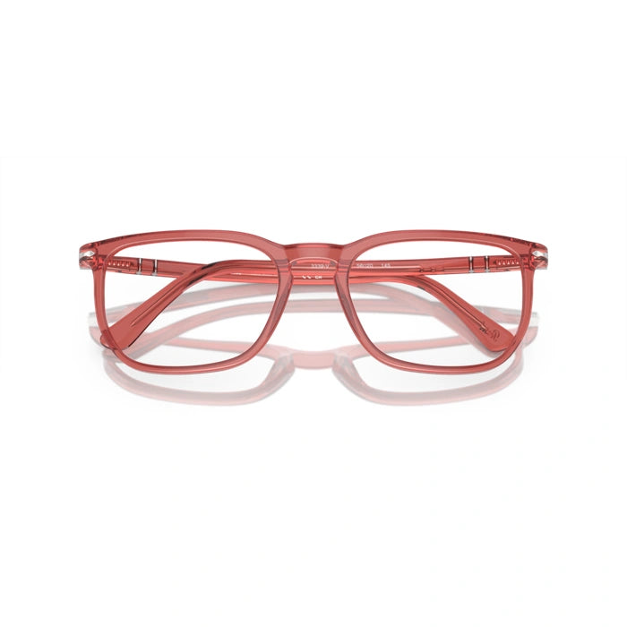 Persol 0PO3339V 1198 - Transparent Red Unisex Eyeglasses 54 (XL) 1