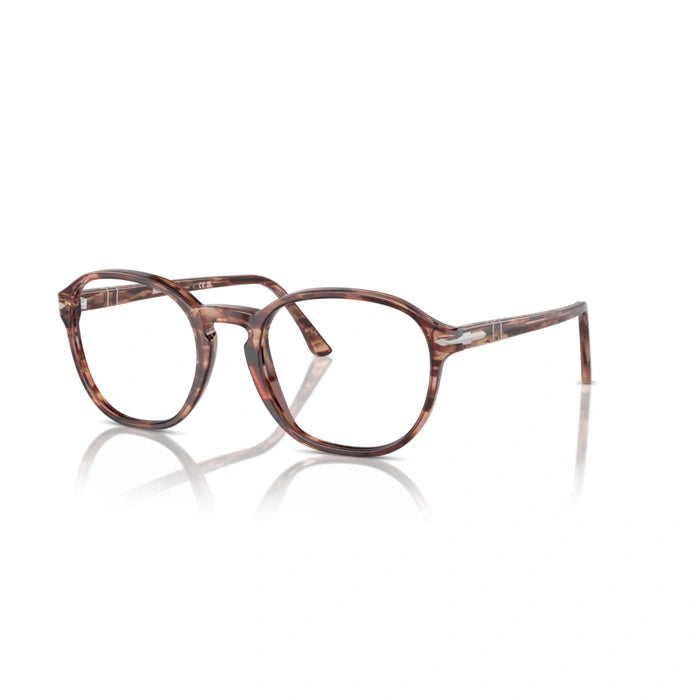 Persol 0PO3343V 1209 - Striped Bordeaux Unisex Eyeglasses 53 (M) 2