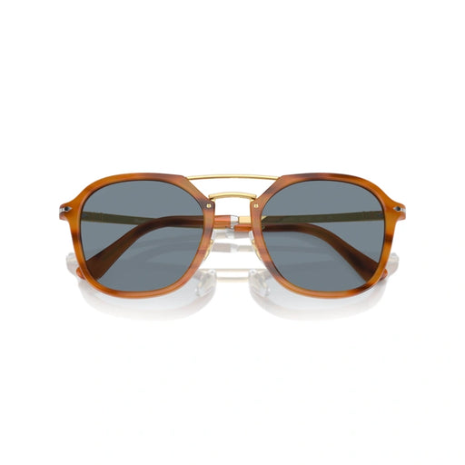 Persol 0PO3352S 960/56-Striped Brown Unisex Sunglasses 53 (XXL) 1