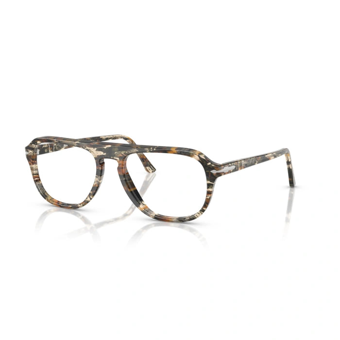 Persol 0PO3368V 1221 - Amber Brown/Pirate Black Unisex Eyeglasses 56 (L) 2