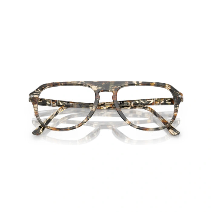Persol 0PO3368V 1221 - Amber Brown/Pirate Black Unisex Eyeglasses 56 (L) 7