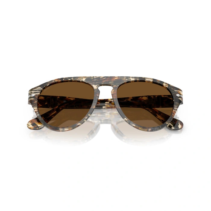Persol 0po3370s-122157 Amber brown/pirate black Unisex Sunglasses 1