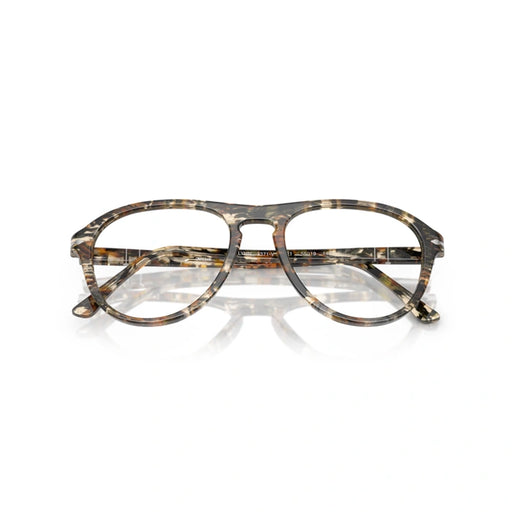 Persol 0PO3371V Lynn 1221 - Amber Brown/Pirate Black Unisex Eyeglasses 53 (M) 1