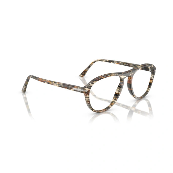 Persol 0PO3371V Lynn 1221 - Amber Brown/Pirate Black Unisex Eyeglasses 55 (L) 5