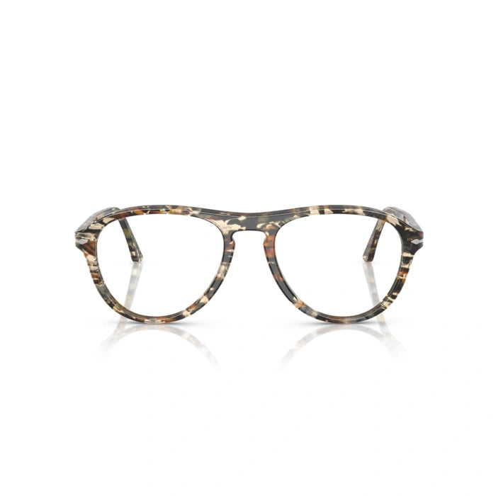 Persol 0PO3371V Lynn 1221 - Amber Brown/Pirate Black Unisex Eyeglasses 55 (L) 6