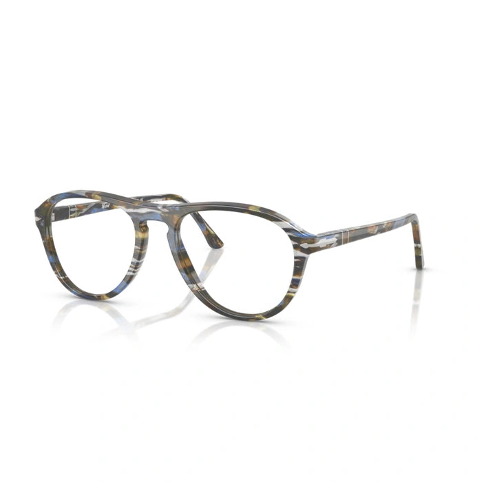 Persol 0PO3371V Lynn 1222 - Frost Grey/Nautical Blue Unisex Eyeglasses 55 (L) 2