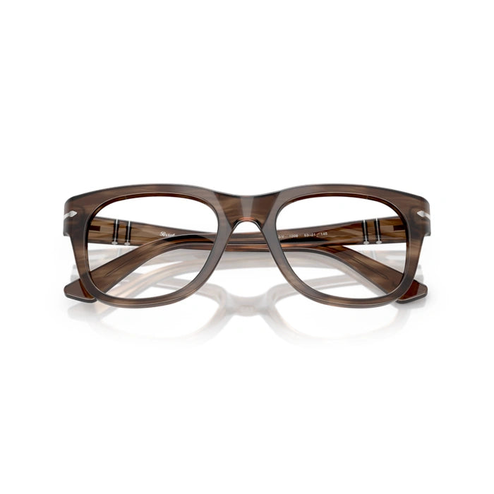 Persol 0PO3372V 1208 - Striped Brown Unisex Eyeglasses 53 (L) 1