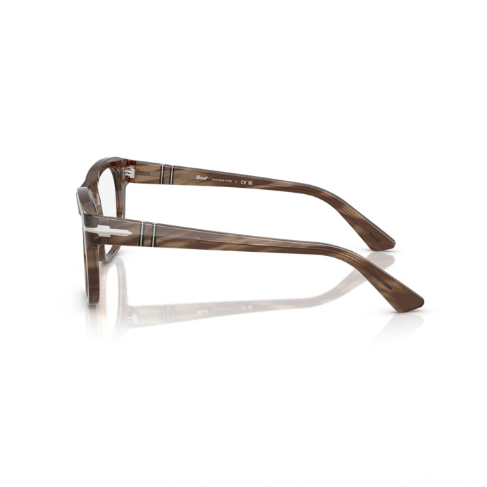 Persol 0PO3372V 1208 - Striped Brown Unisex Eyeglasses 51 (M) 3