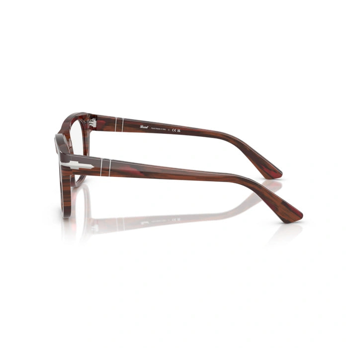 Persol 0PO3372V 1223 - Striped Burgundy Unisex Eyeglasses 51 (M) 3