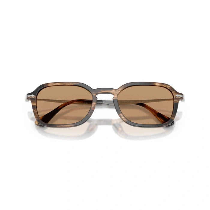 Persol 0po3381s-123653 Striped black & greish brown Unisex Sunglasses 1