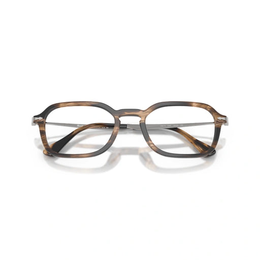 Persol 0PO3381V 1236 - Striped Black & Greish Brown Unisex Eyeglasses 52 (XL) 1
