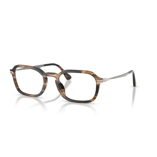 Persol 0PO3381V 1236 - Striped Black & Greish Brown Unisex Eyeglasses 52 (XL) 2