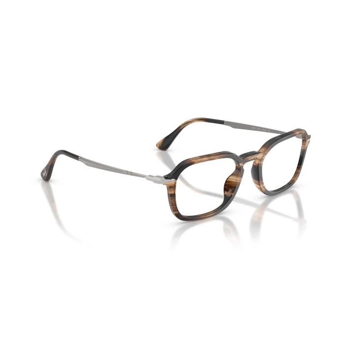 Persol 0PO3381V 1236 - Striped Black & Greish Brown Unisex Eyeglasses 52 (XL) 5