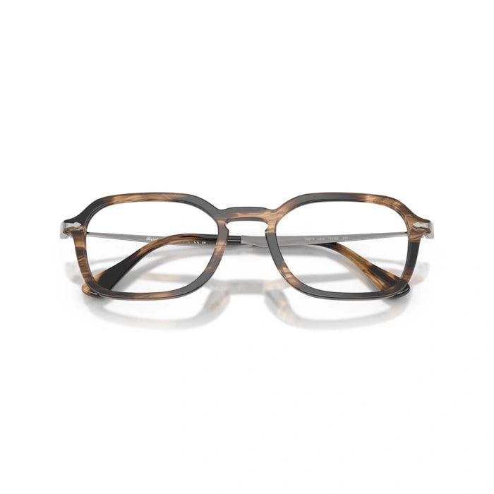 Persol 0PO3381V 1236 - Striped Black & Greish Brown Unisex Eyeglasses 54 (XXL) 7
